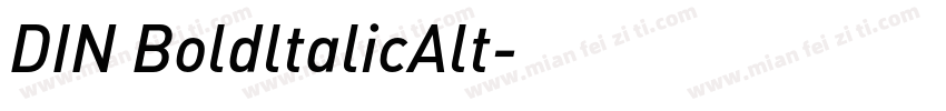 DIN BoldltalicAlt字体转换